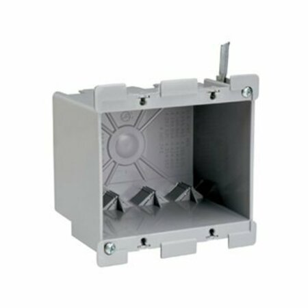 PASS & SEYMOUR Electrical Box, 32 cu in, Old Work Switch/Outlet Box, 2 Gang, Thermoplastic S232W